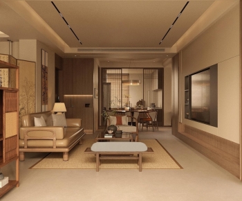 New Chinese Style A Living Room-ID:150778062