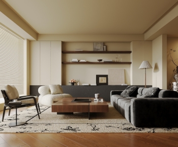 Wabi-sabi Style A Living Room-ID:372477059