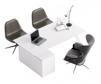 Modern Office Desk And Chair-ID:718693972