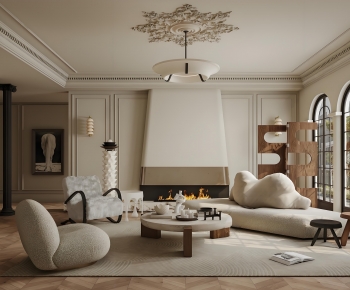 French Style A Living Room-ID:237314941
