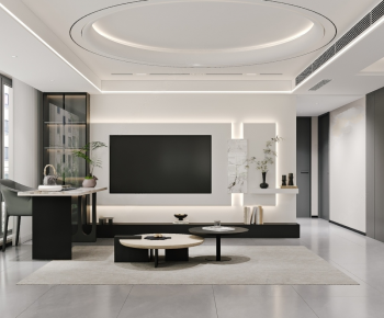 New Chinese Style A Living Room-ID:292535075