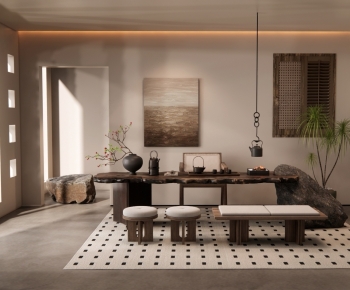 Wabi-sabi Style Tea House-ID:912741906