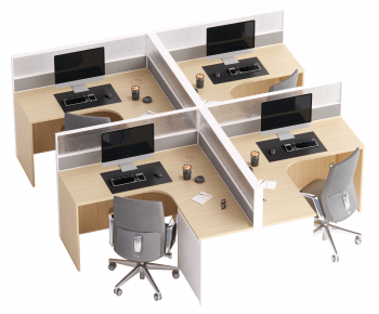 Modern Office Desk And Chair-ID:979569094