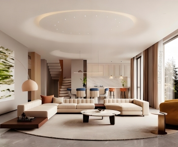 Modern A Living Room-ID:751341104