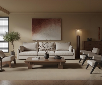 Wabi-sabi Style A Living Room-ID:483815917