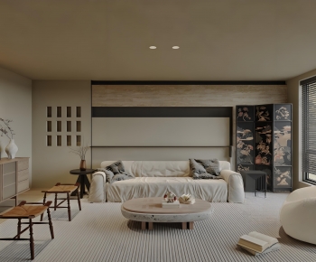 Wabi-sabi Style A Living Room-ID:164628986