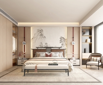 New Chinese Style Bedroom-ID:624170062