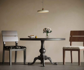 French Style Dining Table And Chairs-ID:436753034