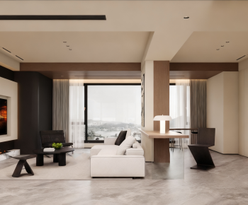 Modern A Living Room-ID:750596058