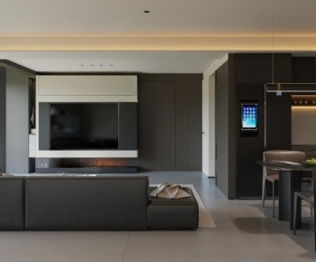 Modern A Living Room-ID:995641955