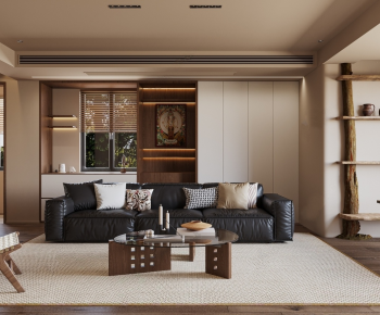 Wabi-sabi Style A Living Room-ID:628125916