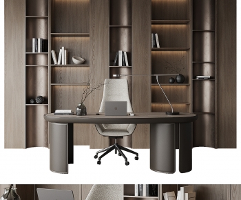 Modern Office Desk And Chair-ID:561288121