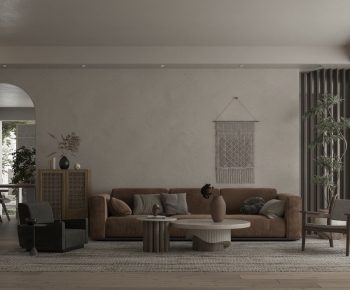 Wabi-sabi Style A Living Room-ID:270029079