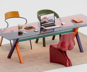 Modern Computer Desk And Chair-ID:430800918