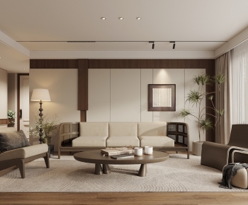 New Chinese Style A Living Room-ID:169477945