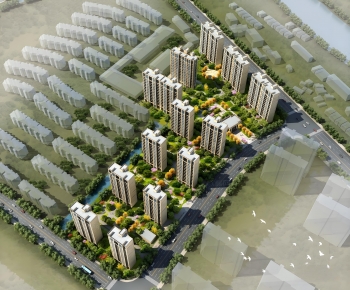 Modern Architectural Bird's-eye View Planning-ID:183514128