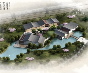 Chinese Style Architectural Bird's-eye View Planning-ID:673269033