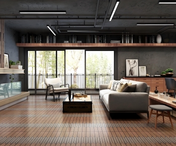 Industrial Style A Living Room-ID:860877044