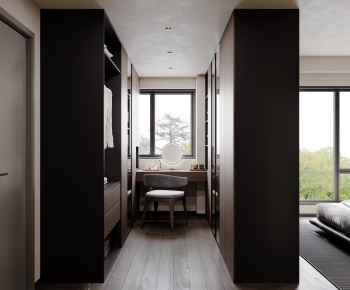 Modern Clothes Storage Area-ID:308881042