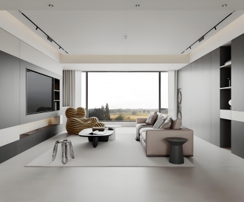 Modern A Living Room-ID:682351113