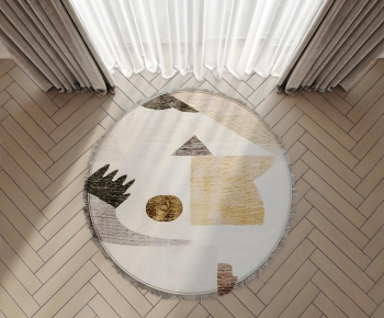 Modern Circular Carpet-ID:557487014