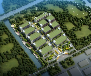 Modern Architectural Bird's-eye View Planning-ID:221731905