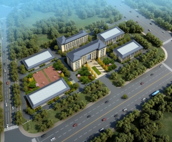 Modern Architectural Bird's-eye View Planning-ID:854578978