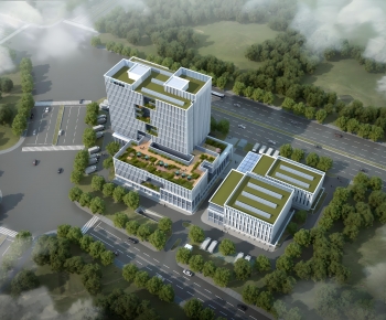 Modern Architectural Bird's-eye View Planning-ID:437019112