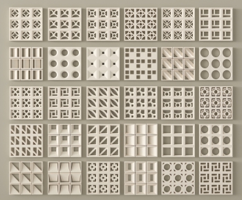 Modern Cement Brick Screen Partition-ID:131064897