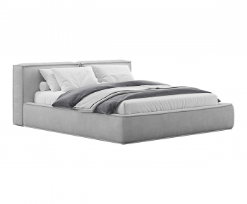 Modern Double Bed-ID:387681012