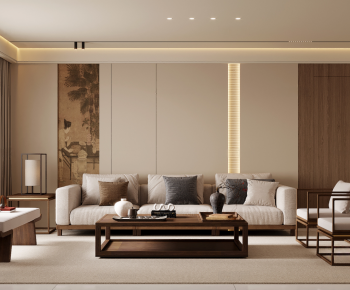 New Chinese Style A Living Room-ID:757213123