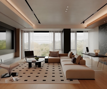 Modern A Living Room-ID:621151923