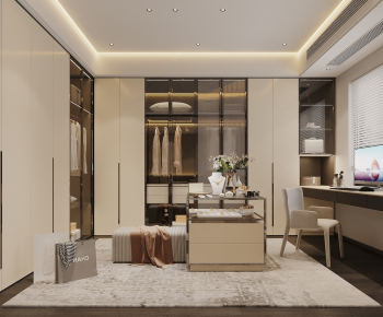 Modern Clothes Storage Area-ID:151976115