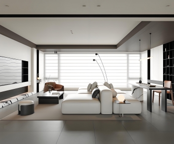 Modern A Living Room-ID:672370918