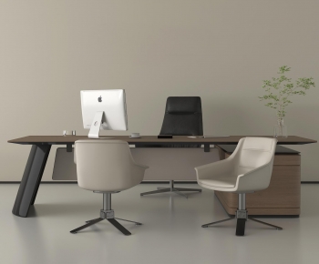 Modern Office Desk And Chair-ID:490643027