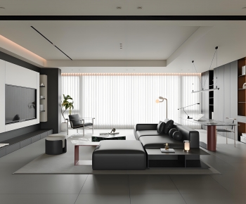 Modern A Living Room-ID:991270542