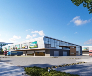 Modern Industrial Building-ID:330812933