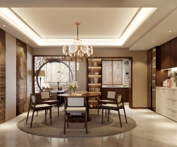 New Chinese Style Dining Room-ID:401161916