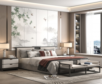 New Chinese Style Bedroom-ID:933805942
