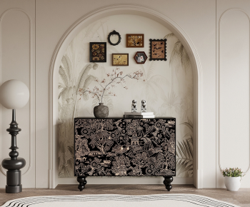 French Style Entrance Cabinet-ID:191658024