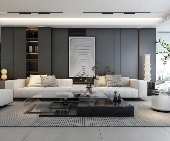 Modern A Living Room-ID:609736926