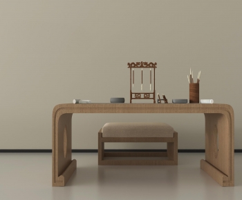 New Chinese Style Computer Desk And Chair-ID:165050087