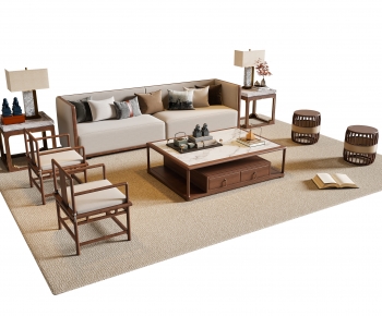 New Chinese Style Sofa Combination-ID:425482031