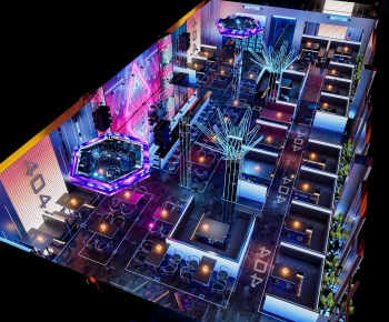 Modern Architectural Bird's-eye View Planning-ID:371376997