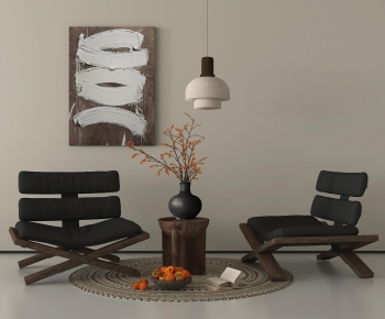 Wabi-sabi Style Lounge Chair-ID:529187923