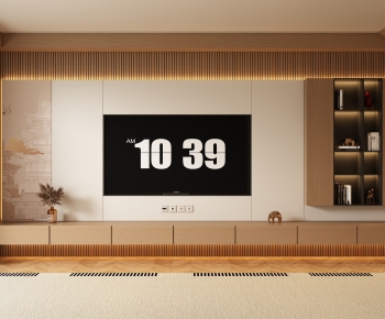 New Chinese Style TV Wall-ID:792490017