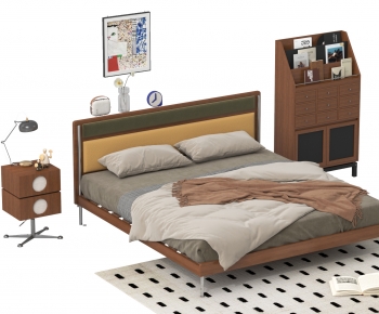 Modern Double Bed-ID:499326946