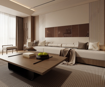 New Chinese Style A Living Room-ID:347848896