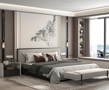 New Chinese Style Bedroom-ID:372446065