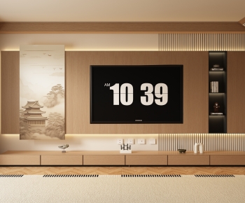 New Chinese Style TV Wall-ID:928570998